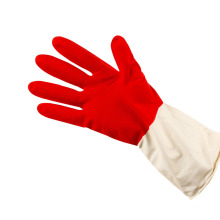 двухцветная термостойкая чистящая латексная перчатка